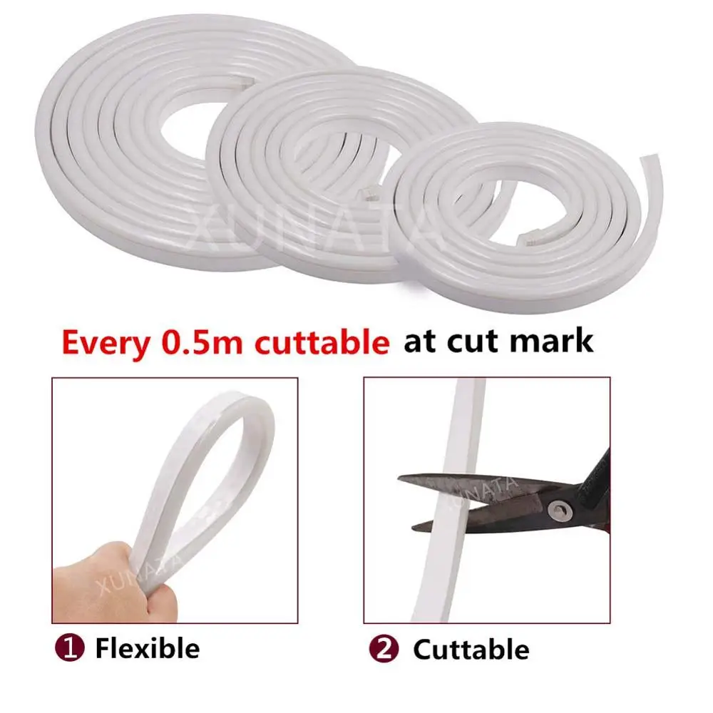 DC 12V неоновые полосы светильник для дома и улицы гибкий Водонепроницаемый 2835 SMD