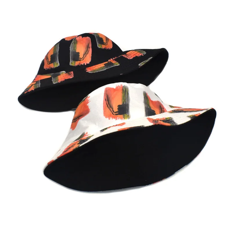Fashion Print Bucket Caps Summer Foldable Sunscreen Fisherman's Panama Hats 2021 Man Woman Causal Hip Hop Buckets Hat |