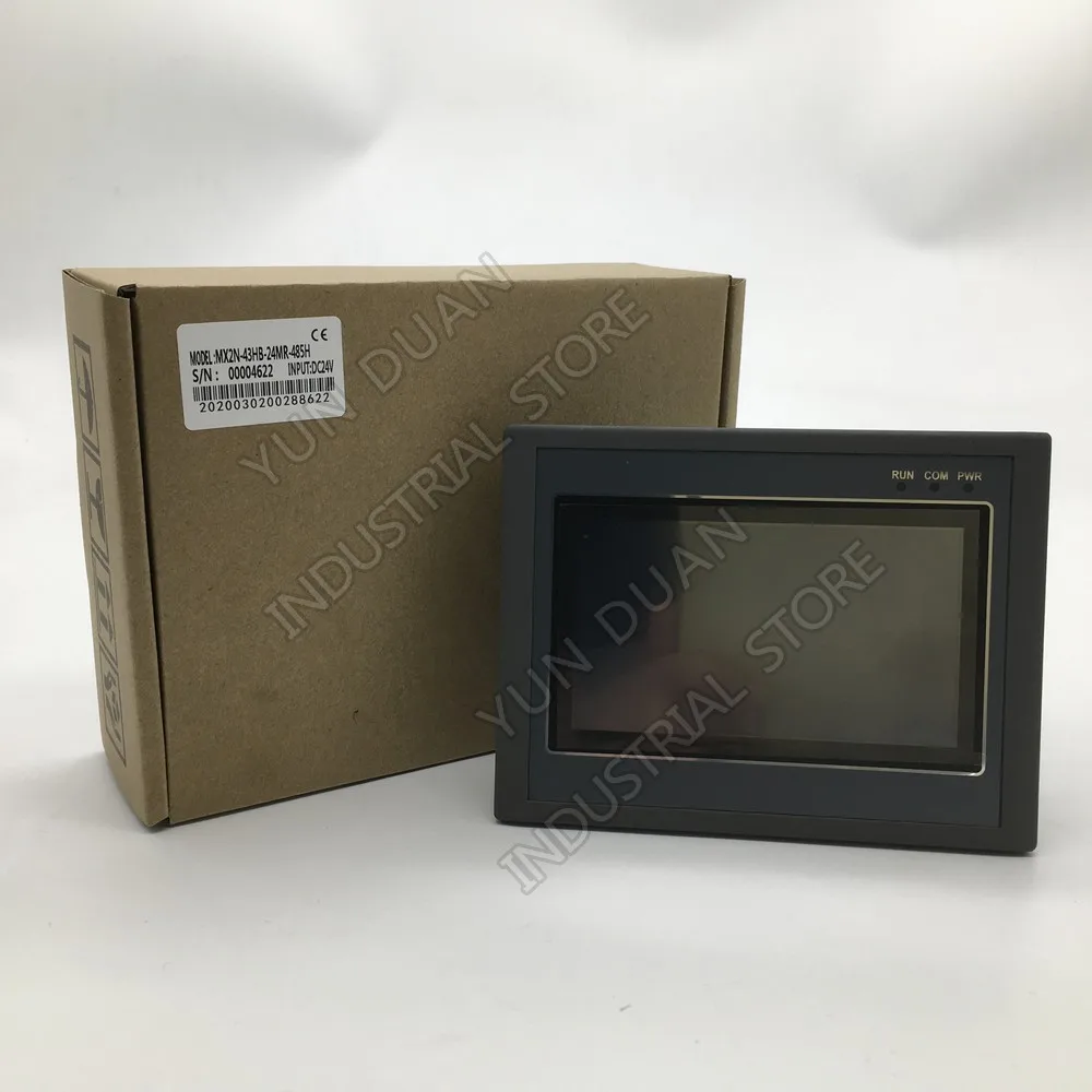 4 3 дюймовый HMI PLC все в одном ЦП Сенсорная панель релейный выход 24 цифровой