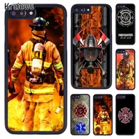 krajews fire fireman firefighter phone case for iphone 5 6s 7 8 plus 11 12 pro x xr xs max samsung galaxy s6 s7 s8 s9 s10 plus