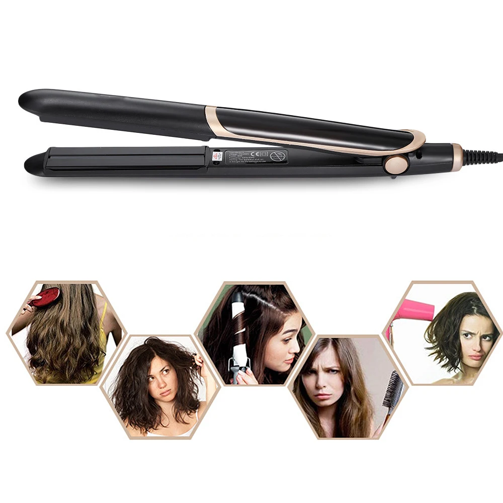 Щипцы для завивки и выпрямления волос керамический выпрямитель сухого влажного
