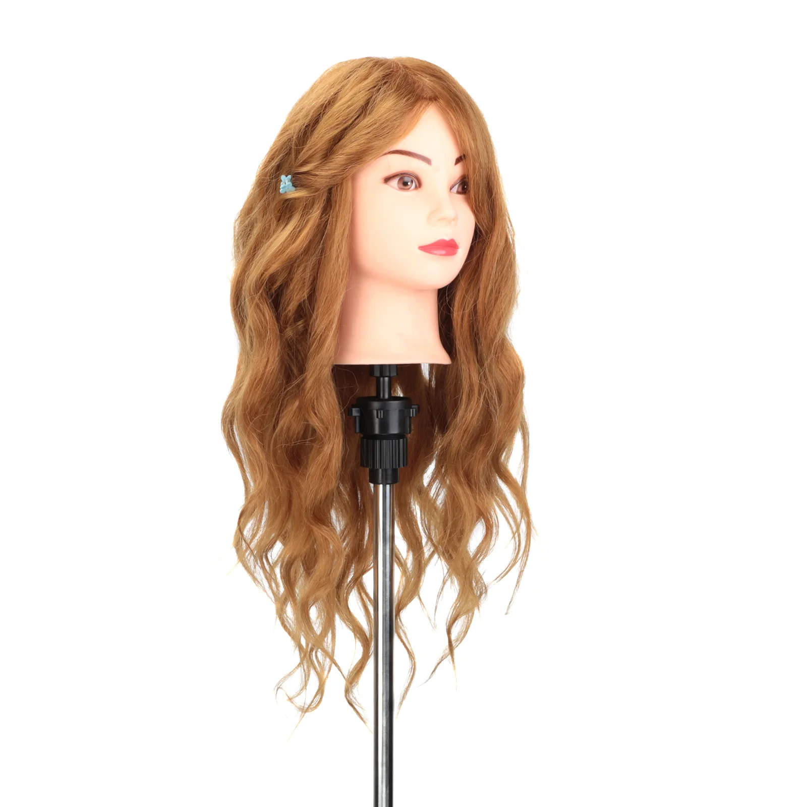 24 &quot60% реальные волосы прически Парикмахерская голова манекен для салона
