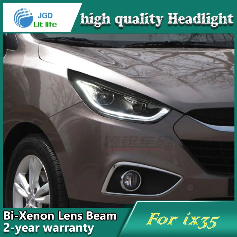 Автомобильный Стильный чехол с головкой для Hyundai IX35 2010 2013 фары светодиодный DRL