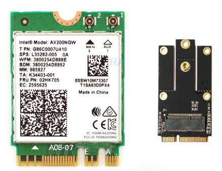 AX200MiniPCI-Eadpter Двухдиапазонная 2400 Мбит/с Беспроводная AX200NGW NGFF M.2 Bluetooth 5,0 Wifi сетевая карта 2,4 г/5 г 802.11ac/ax для Intel AX200 - Цвет: AX200MiniPCI-Eadpter