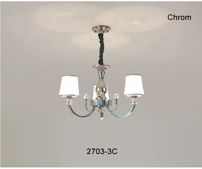 3 light chrom Современный блеск, хромированные металлические светодиодные люстры, светильник ing Crystal, для гостиной, светодиодные подвесные люстры, светильник s, для спальни, светодиодный подвесной светильник - Цвет абажура: 3 light chrom