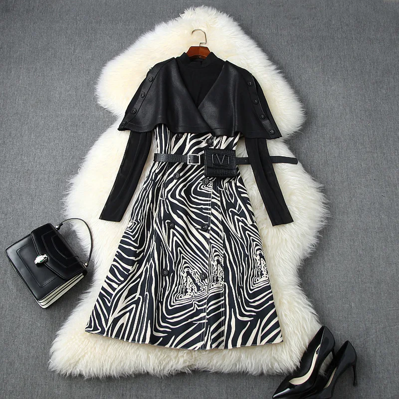 

Autumn Runway Dress Women 2020 Vintage Turn-down Collar Long Sleeve A-line Mini Dress Fashion Streetwear
