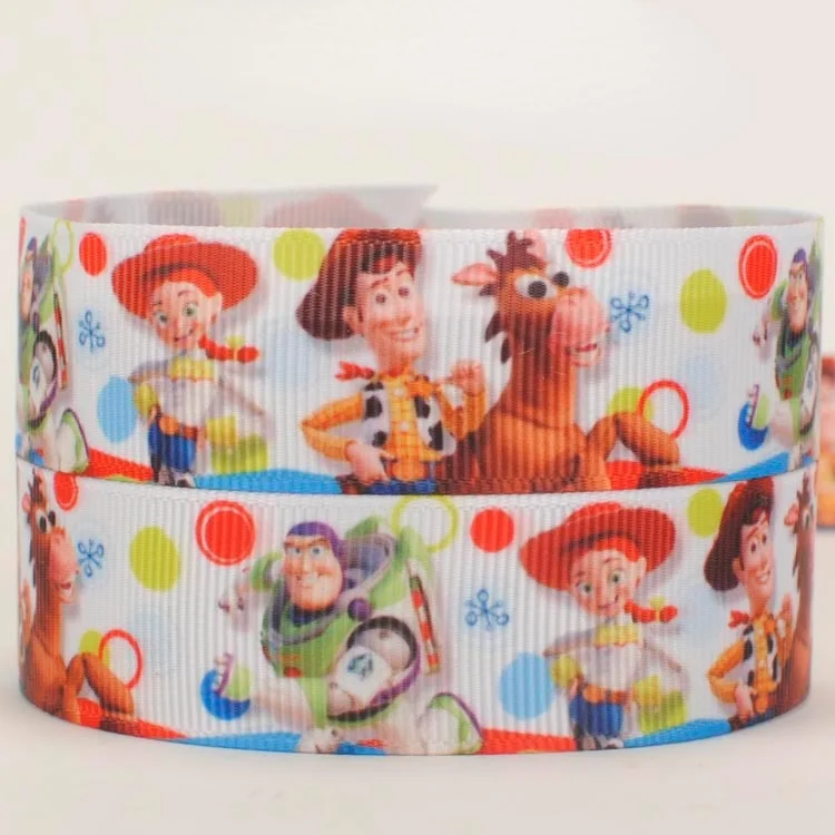 25mm 1inch Toy Story Cars Disney Character The Incredibles Grosgrain Ribbon Bow Flower 50 Yards Woody Buzz Lightning McQueen Set | Дом и сад