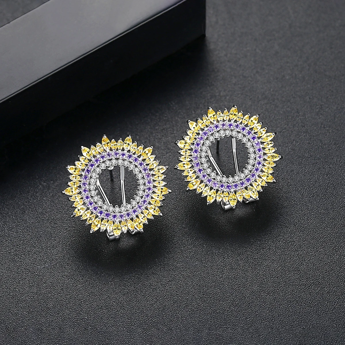 LUOTEEMI модный новый корейский дизайн розовый фиолетовый Подсолнух многоцветный