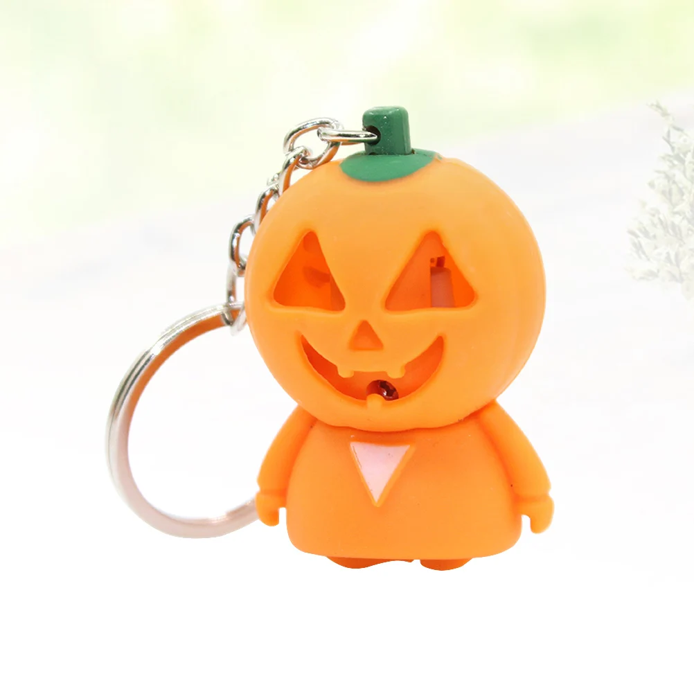 Хэллоуин Тыква брелок светодиодный световой звуковой для ключей творческий