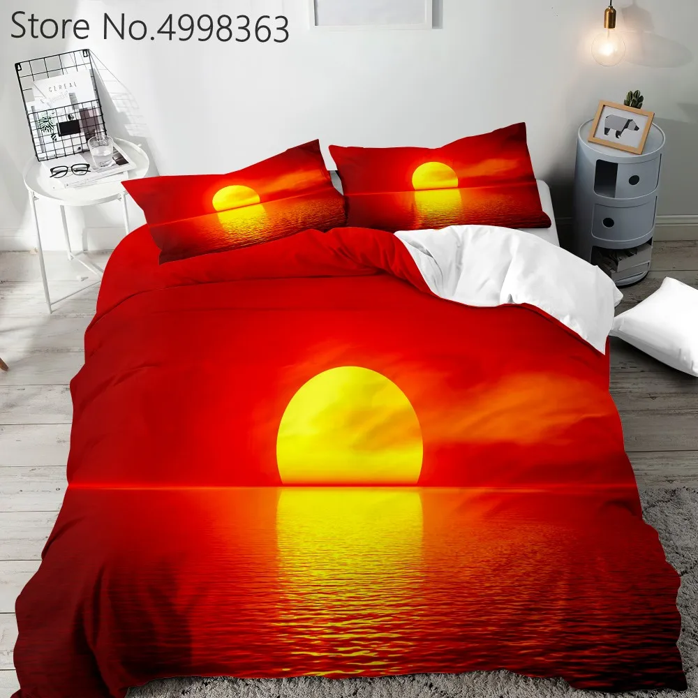 Лето океан Гавайи постельные принадлежности 3D Закат волна цвет постельное белье
