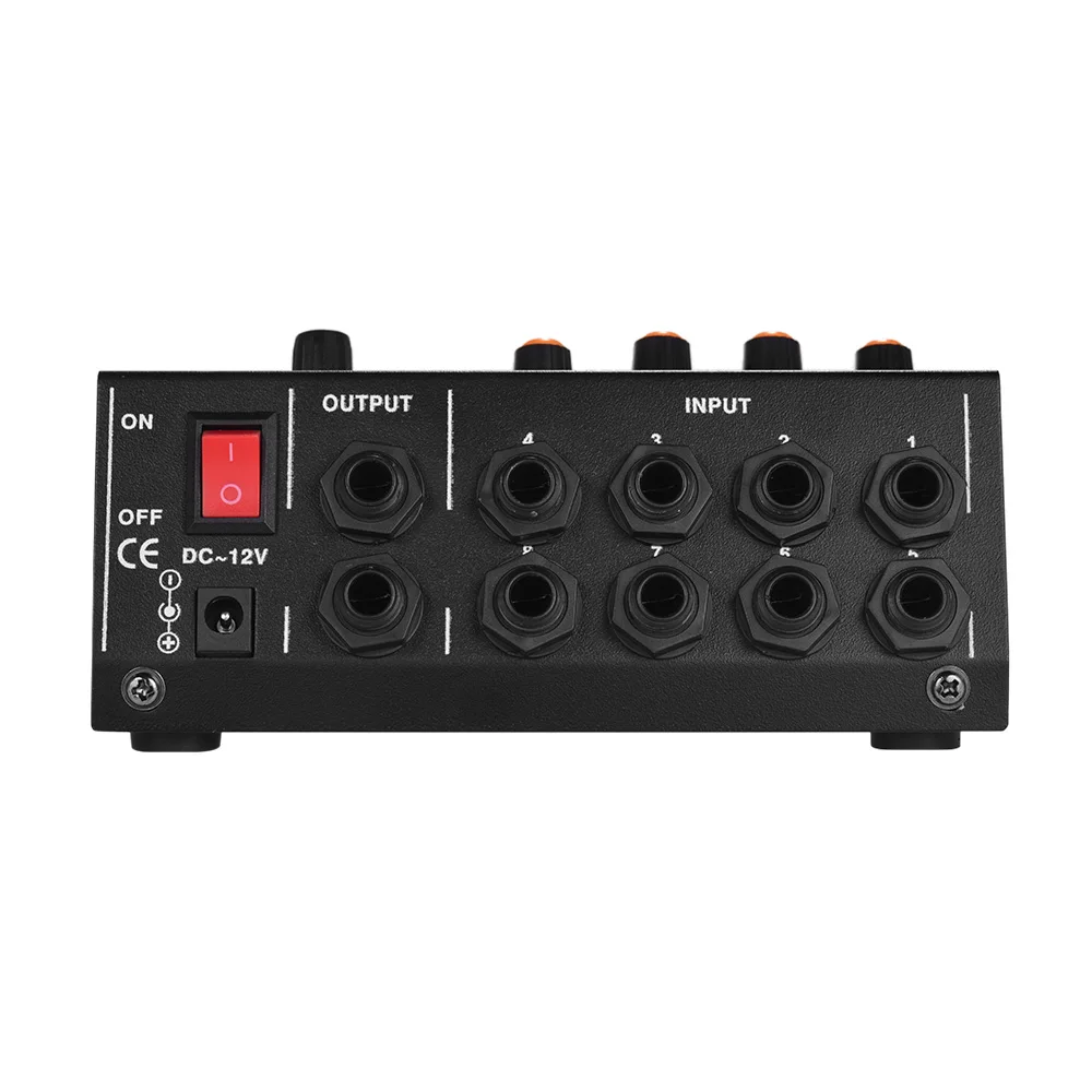 NX8 ультракомпактный с 8 каналов Вход и 2 канала Выход стерео аудио DJ микшер низкая