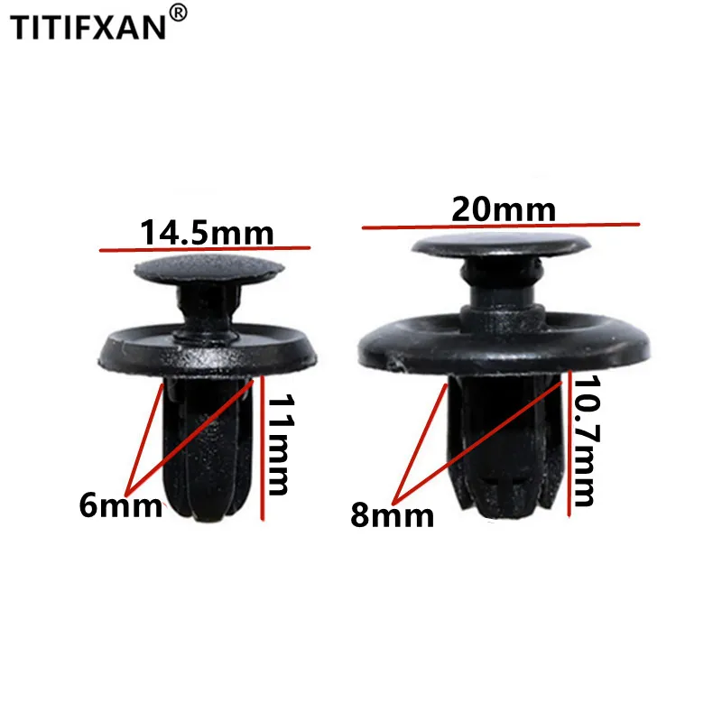20 шт. автомобильный бампер крыло под защитным подкладом нажимная пластиковая