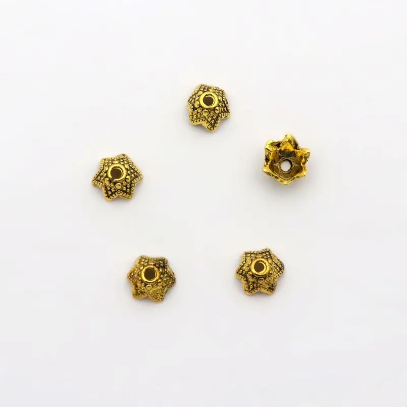 Antique Gold 100 шт 7,5X4 мм Чаша Цветок россыпью Sparer концевые бусины крышки для изготовление, поиск ювелирных изделий Diy Beadworks аксессуары компонент торговля - Цвет: Antique Gold