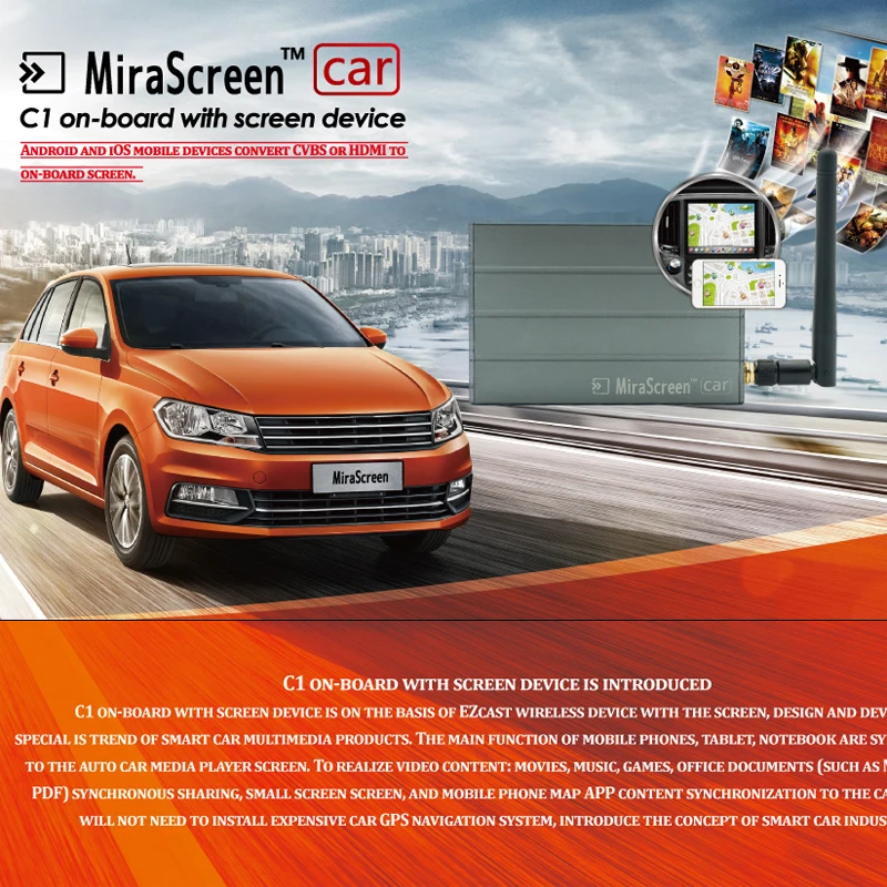 MiraScreen car HDMI TV Stick Wifi anycast Miracast DLNA Airplay CVBS Multimedia Display Dongle Mirror Box for ISO Andriod C1 | Электроника