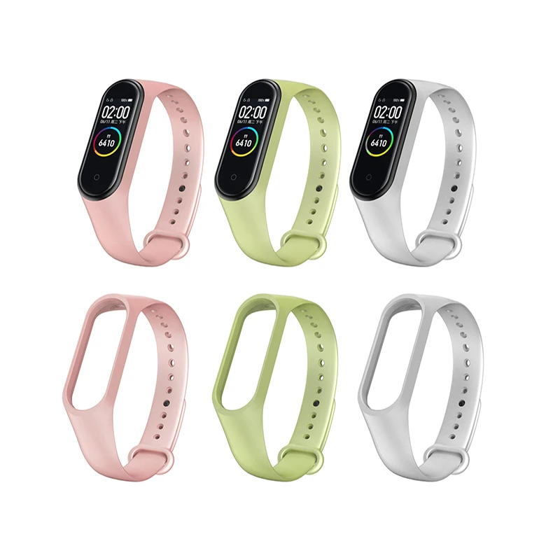 Несколько цветов с силиконовым ремешком для Xiaomi Mi Band 3 4 умные аксессуары ремешок