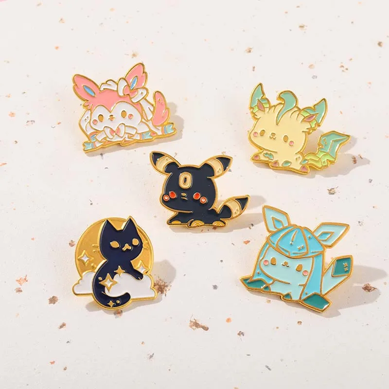

Adorable Cat Enamel Pin Cute Cats Brooch Bag Clothes Lapel Pin Kitten Cafe Badge Animal Jewelry Gift for Kids Friends