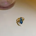 ZN корейский новый дизайн Модная бижутерия огранка серый лист кольцо для женщин регулируемое женские кольца на палец вечерние ювелирные изделия подарок