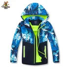 Осенне-зимняя верхняя одежда, ветровка, водонепроницаемое пальто для девочек и мальчиков, пальто со съемной шапкой, Детская куртка для детей, с капюшоном для мальчиков