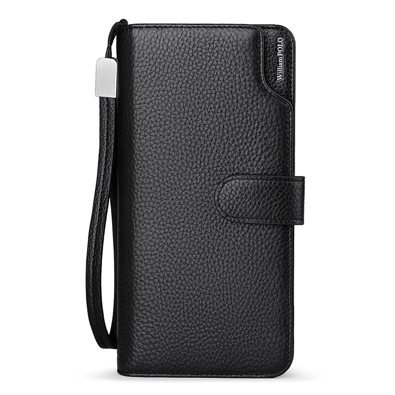 Длинный кожаный кошелек WILLIAMPOLO кредитница специального дизайна качественная