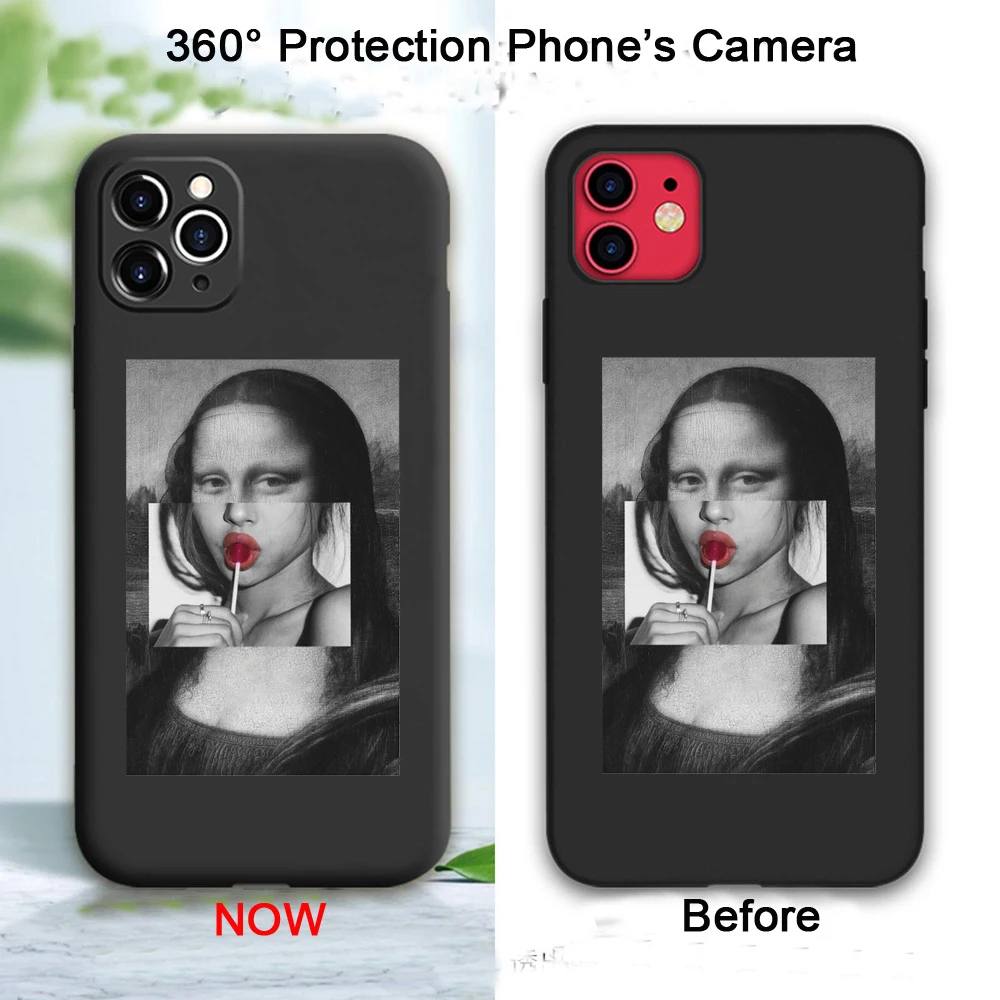 Чехол для iPhone 12 11 Pro MAX X XR XS Max 6 7 8 Plus SE 2020 черный смешной художественный абстрактный