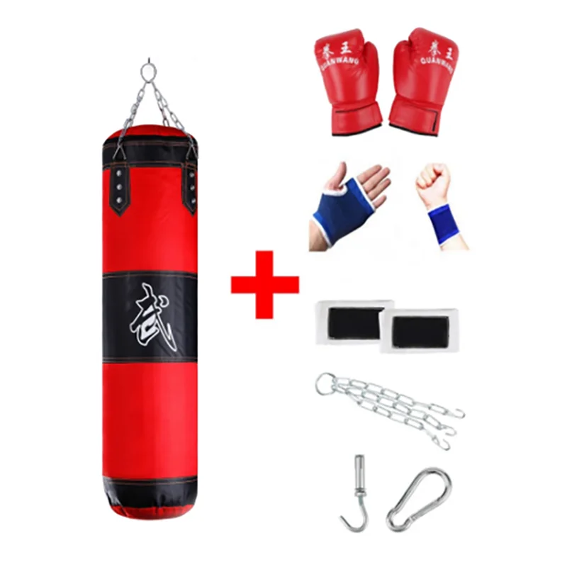 Пустой боксерский мешок с песком домашний крючок для фитнеса подвесной бокса