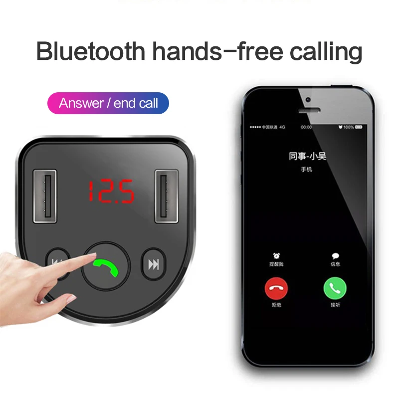 Автомобильный MP3-плеер с Bluetooth 4 8 А автомобильное зарядное устройство двумя