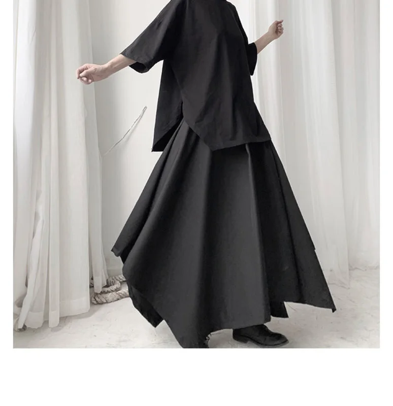 Женская футболка с круглым вырезом EAM черная большого размера рукавами три