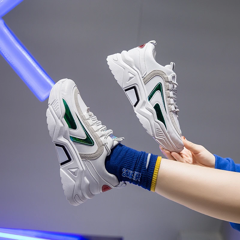 Женские Модные теннисные кроссовки на платформе женская брендовая Повседневная