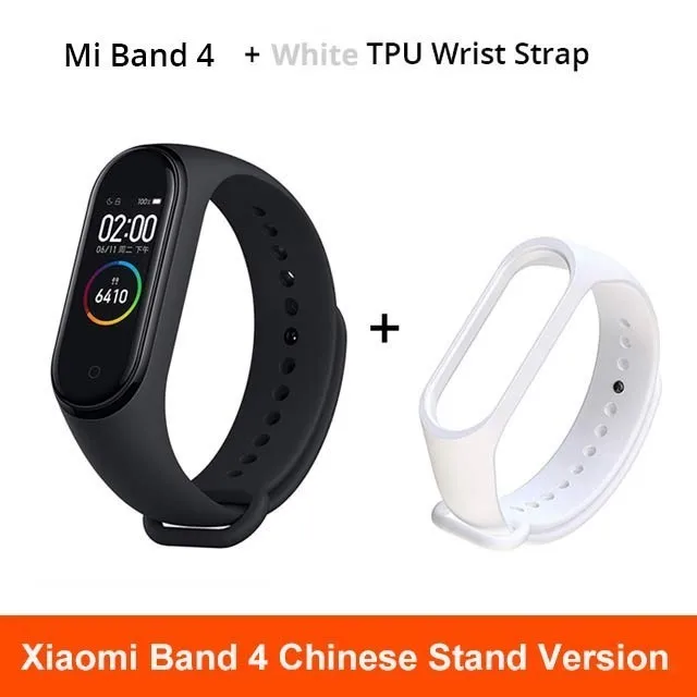 Xiaomi MiBand 4 1 S Смарт-браслет с сенсорным экраном для Android IOS 1 S фитнес Xiaomi Mi Band 4 - Цвет: add white strap