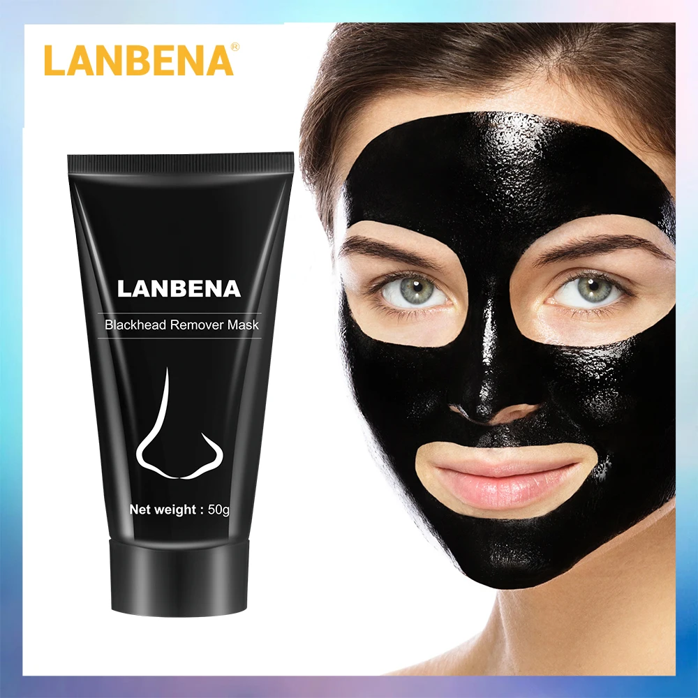 LANBENA маска Носовая маска от чёрных точек черная маска для лица лечение акне маска для очищения пор уход за кожей Маска плёнка контроль жирного блеска