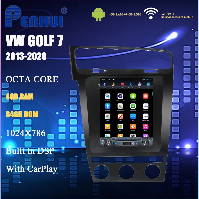 

Tesla автомобильный DVD для VW GOLF 7 ( 2013-2020) Автомобильный Радио Мультимедиа Видео плеер навигация GPS Android 10,0 для VOLKSWAGEN