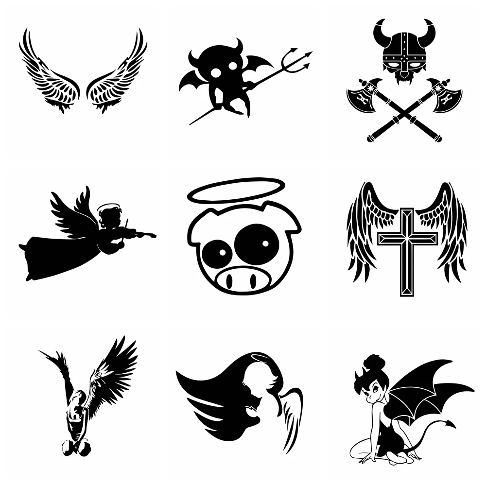 Забавные автомобильные наклейки с ангелом в виде крыльев и Переводные картинки