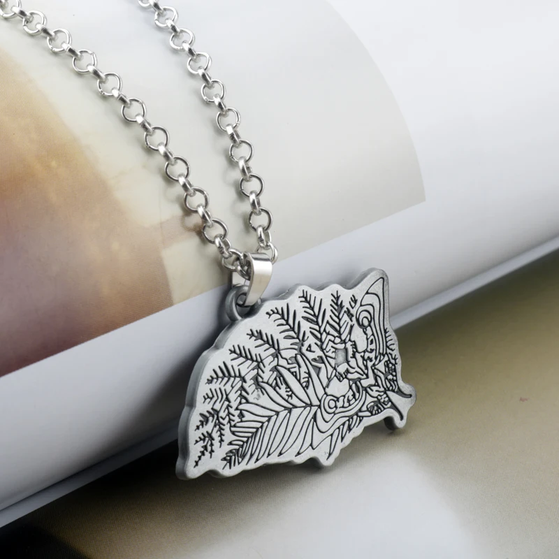 

Fashion New PS4 Game The Last of Us 2 Ellie Tattoo Pendant Necklaces Plant Pattern Necklaces For Women Men Fans Jewelry Gift