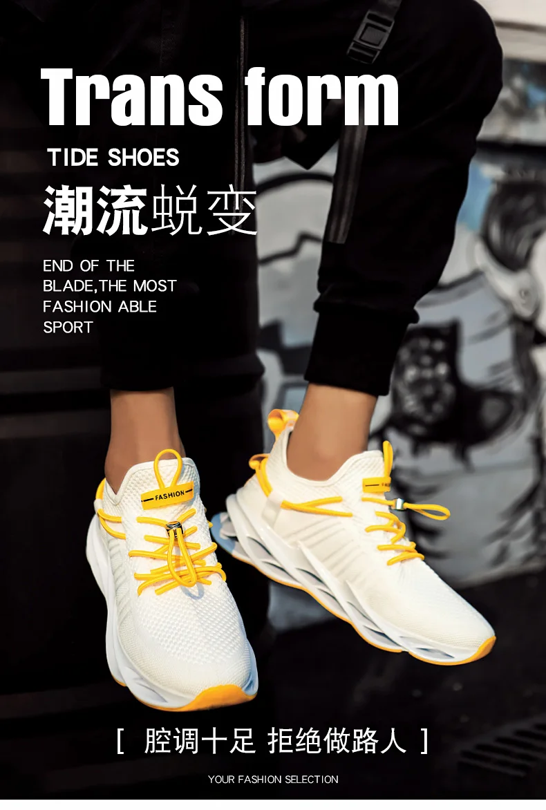 Mens Athletic Walking Running Shoes Blade Sneakers Mesh Training Sport Trail Running Shoes for Man Jogging Non Slip Tennis Shoe