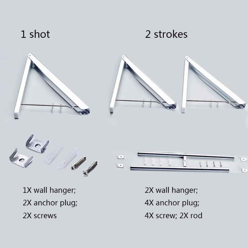 

Wall-mounted drying rack Invisible Folding Hanger Windproof Clothes Rack