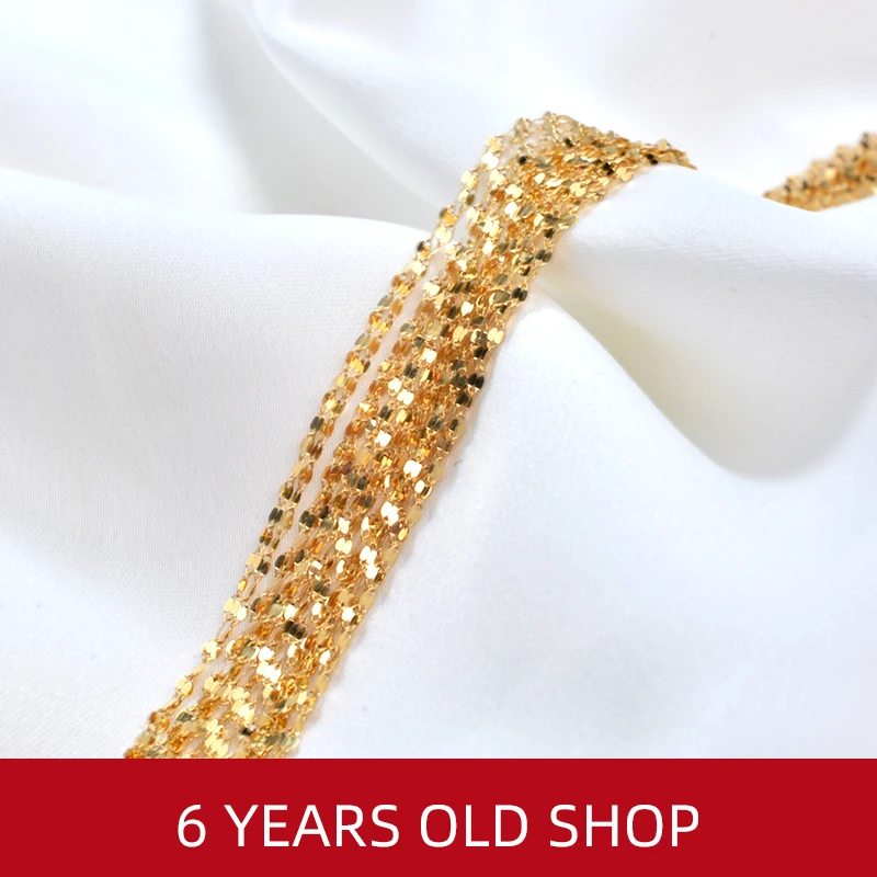 Женское Ожерелье из 18 каратного золота с подвеской в виде плитки|Ожерелья| |