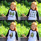 Футболка детская с длинным рукавом, с принтом авокадо, йоги