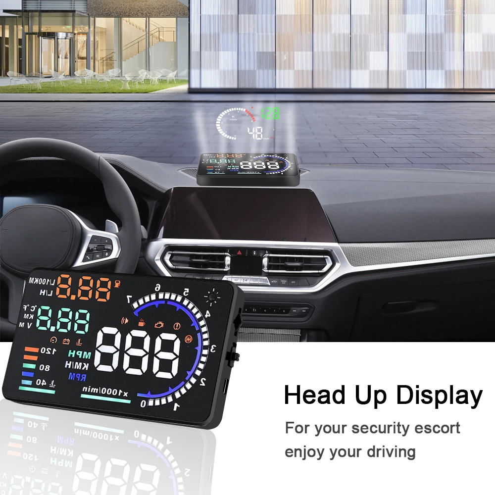 

OBD2 HUD Автомобильный дисплей с сигналом напряжения диагностический инструмент для передачи данных 4 "X6 5,5" A8 светодиодный лобовое стекло проектор Предупреждение о скорости топлива
