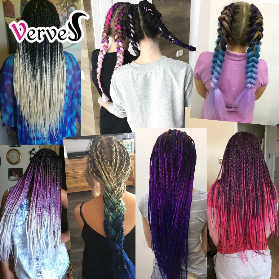 VERVES эффектом деграде (переход от темного к плетение волос 100 г/шт. 24 дюйма