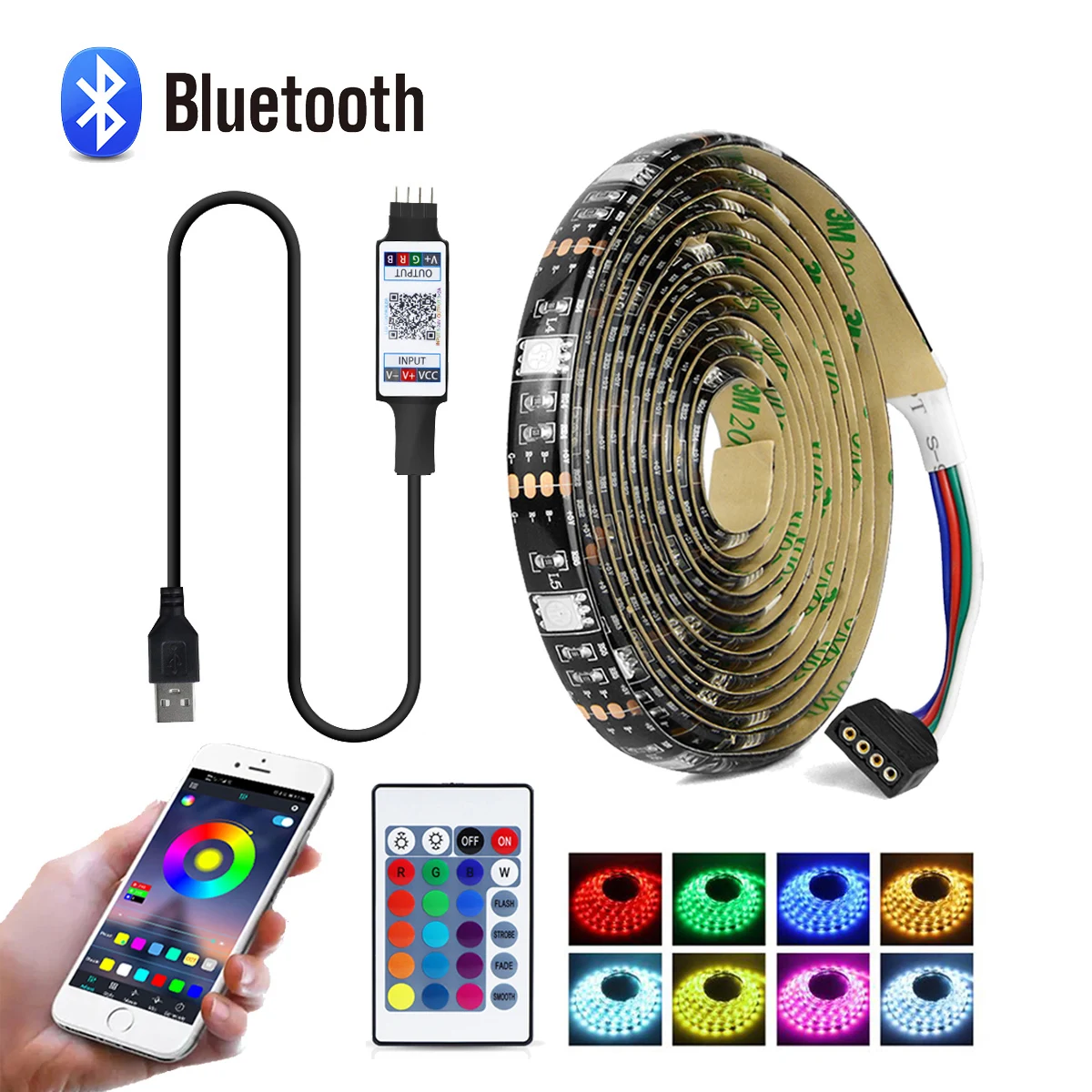 Светодиодная лента с Bluetooth светильник гибкая светодиодная для рабочего стола