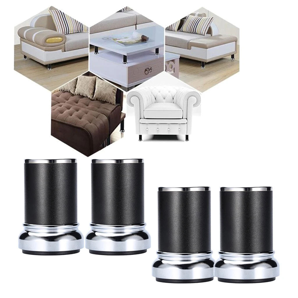 

4Pcs Height 8cm Alloy Furniture Legs Tables /Chairs/Sofa Feet With Non-Slip Rubber Pads