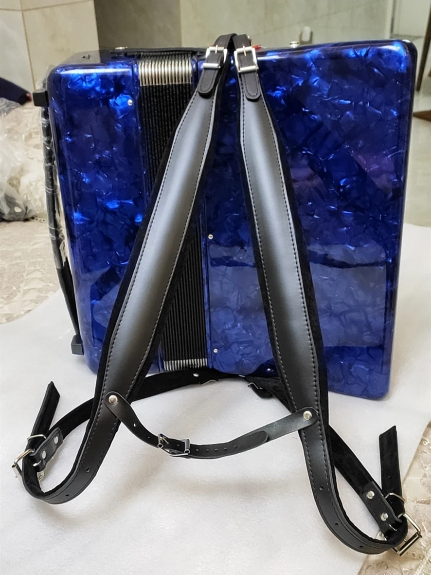 Ремень из натуральной воловьей кожи и фланелета на плечевых ремнях для басов 16 120