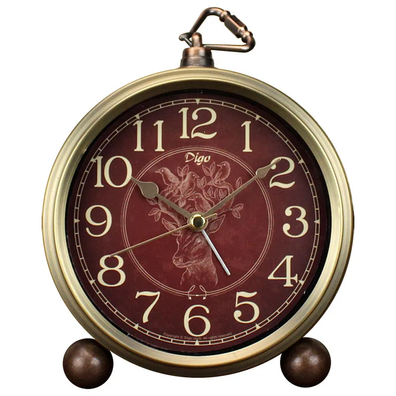 

Creative Vintage Alarm Clock Luxury Living Room Gifts Small Retro Alarm Clock Desk Bedroom Despertador Home Decoration DG50ZZ