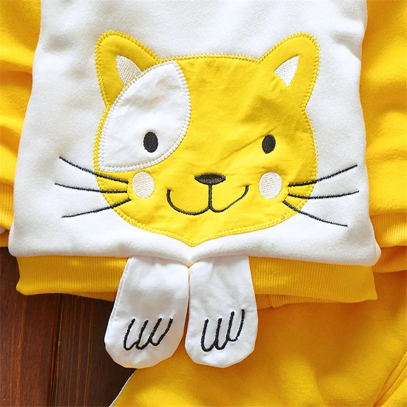 

New Thicken Children Cartoon Clothes Girls Boys Baby Spring Autumn Casual Jacket Pants 2Pcs/Sets Kids Fashion Cotton Tracksuit