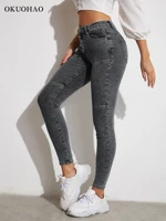 womens stretch hip skinny jeans high waist fit leggings comfy denim jeggings slim fitness pencil pants shaping elastic trousers