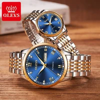 fashion mechanical couple watch pair man and woman stainless steel waterproof lovers watches reloj mujer hombre luxury brand