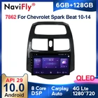 6G + 128G Android 10 QLED автомобильный Радио мультимедийный видео плеер GPS для CHEVROLET Spark Beat Matiz Creative 2010 2011 2012 2013 2014