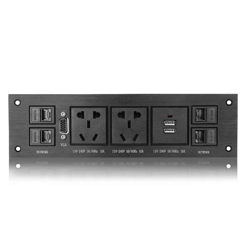 Мультимедийная USB VGA 15P HDMI USB аудио Сетевая розетка из алюминиевого сплава патч-плата сварочная офисная КАБЕЛЬНАЯ СОЕДИНИТЕЛЬНАЯ панель