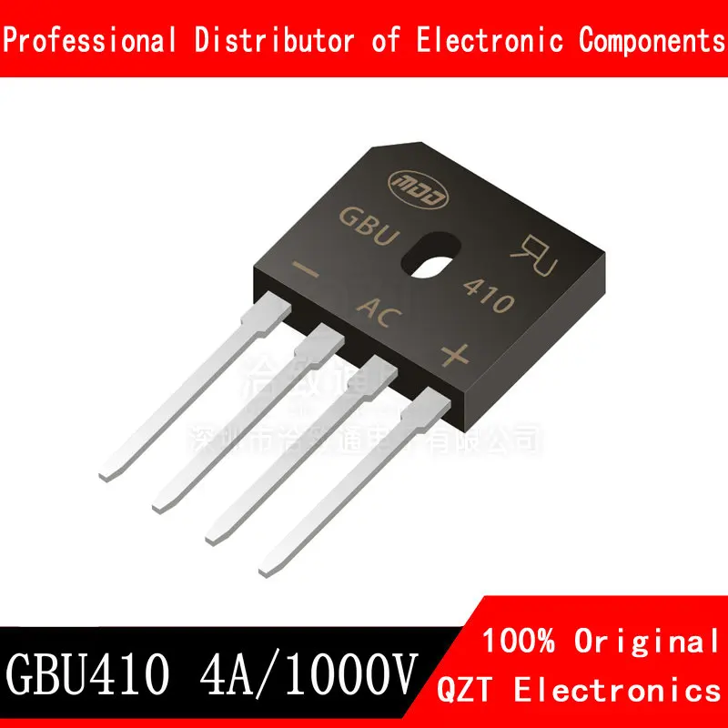 10 шт./лот GBU410 мост выпрямительный диод 4A 1000 V GBU 4 (SIP 4) однофазный полная волна ампер