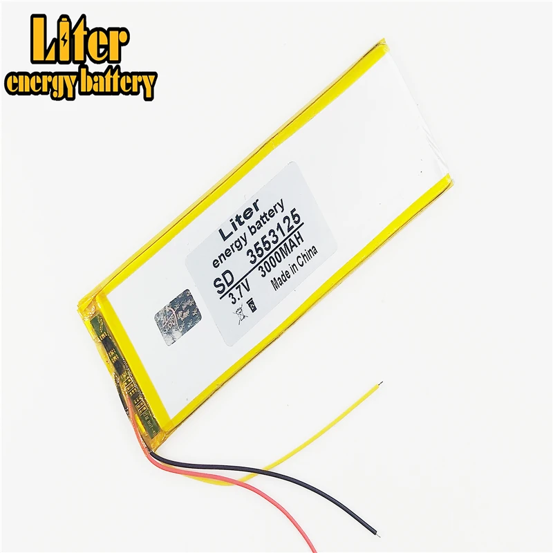 3 линии 7 V 3000mah 3553125 литий полимерный Li Po перезаряжаемый аккумулятор для Mp4 Mp5 PS PAD